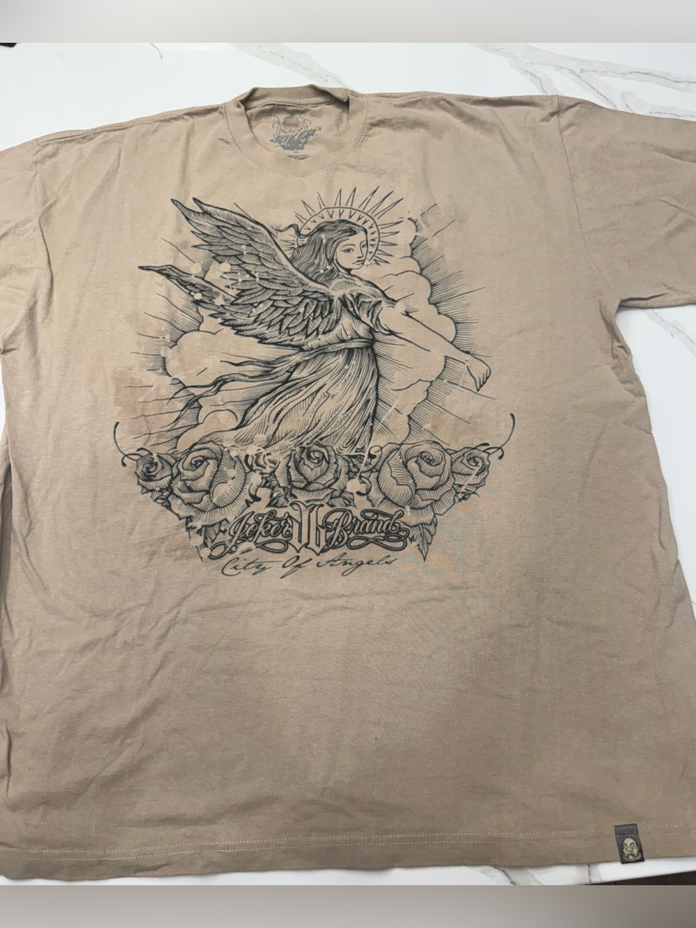 Men's Joker Brand Short-Sleeve Beige City of Angels T-Shirt